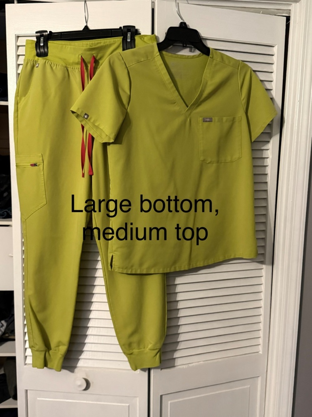 Lime Green Medical Scrub Set - Top & Jogger Pants